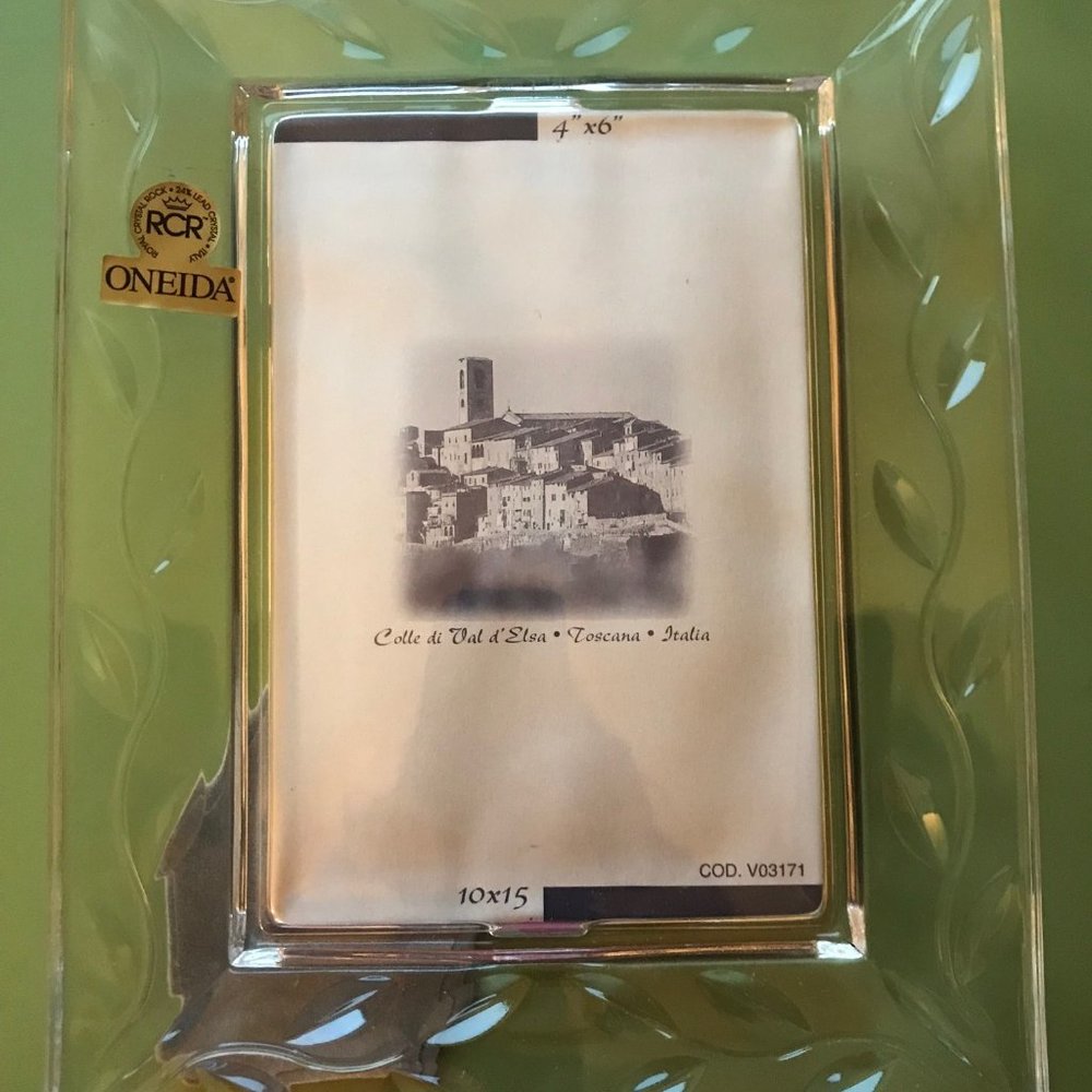 RCR Laurus Oneida Crystal Photo Frame